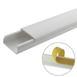 Canaleta blanca de PVC auto...